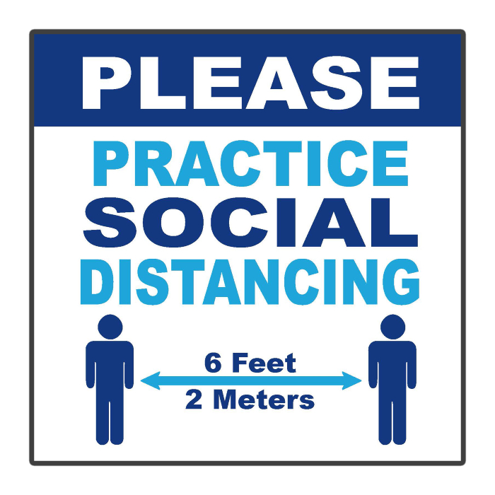 Social Distancing 6 feet apart
